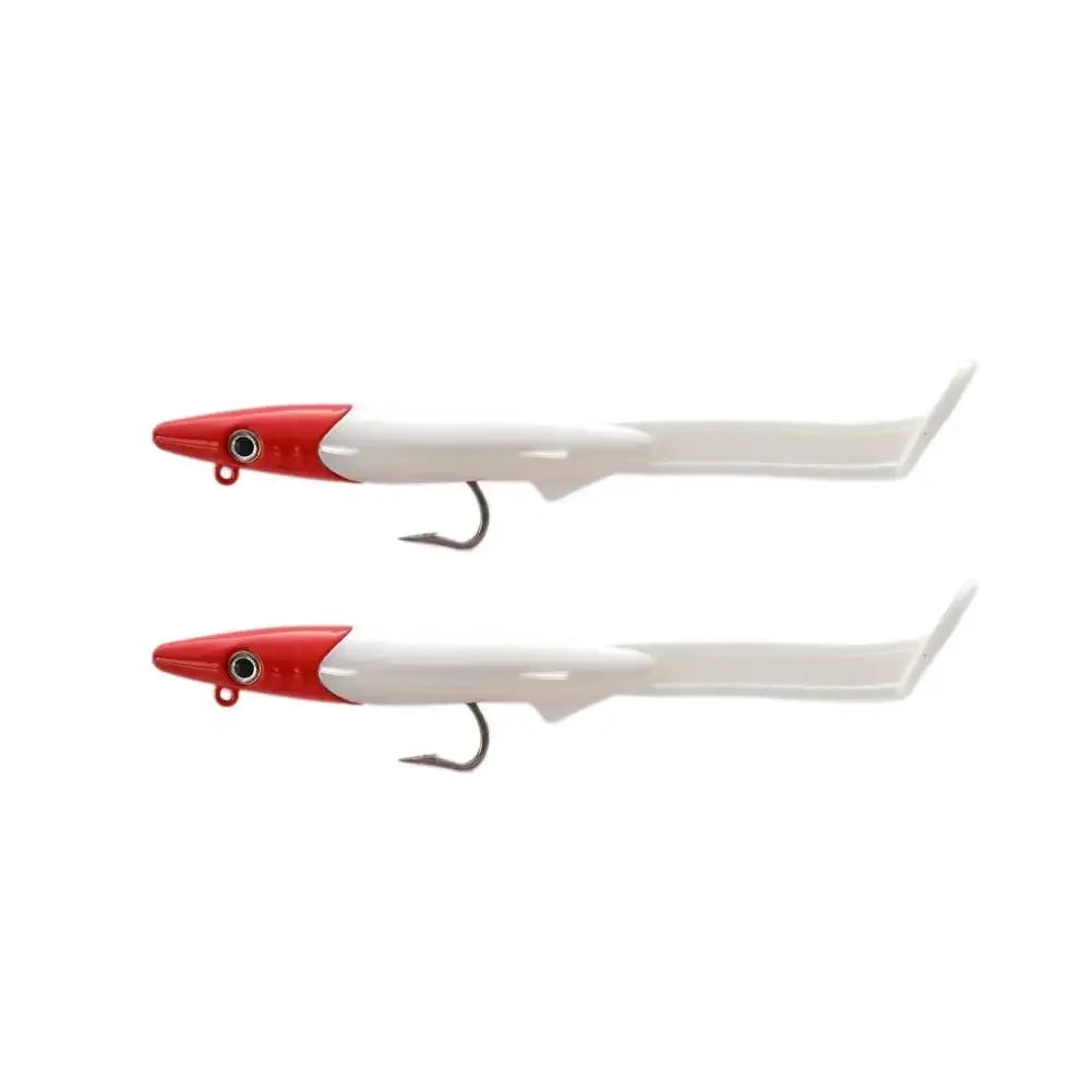 Soft Fishing Lures Kit Artificial Bait With VMC Hook 12cm 26g 2pcs/Pack Body Soft Lure for Freshwater Saltwater Fishing Peaceful Pleasures Health and Wellness 2PCS 05