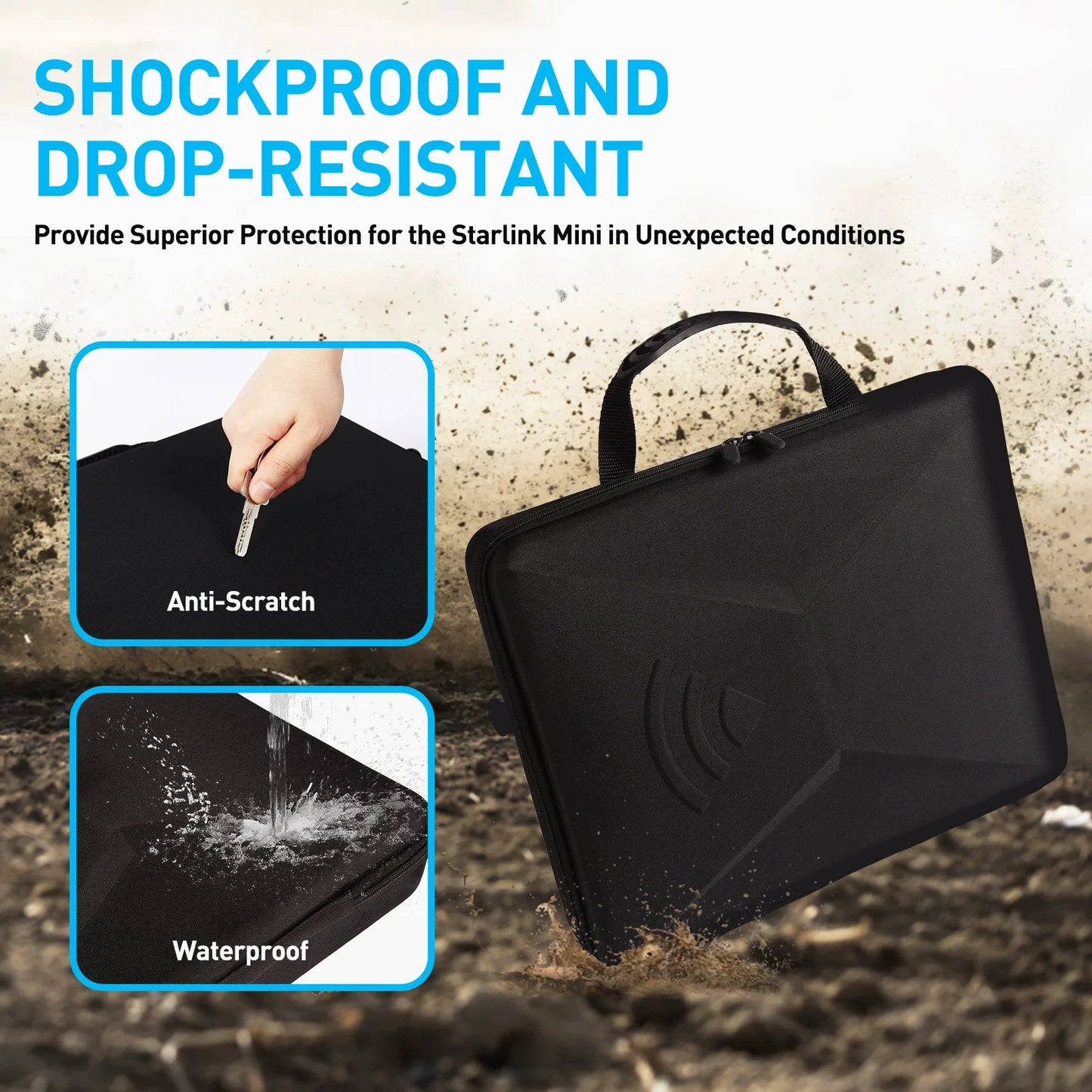 Travel Bag For Starlink Mini Perfectly Protection For Kickstand Pipe Adapter Cables Power Supply-Hard Shell Storage Case Peaceful Pleasures Health and Wellness