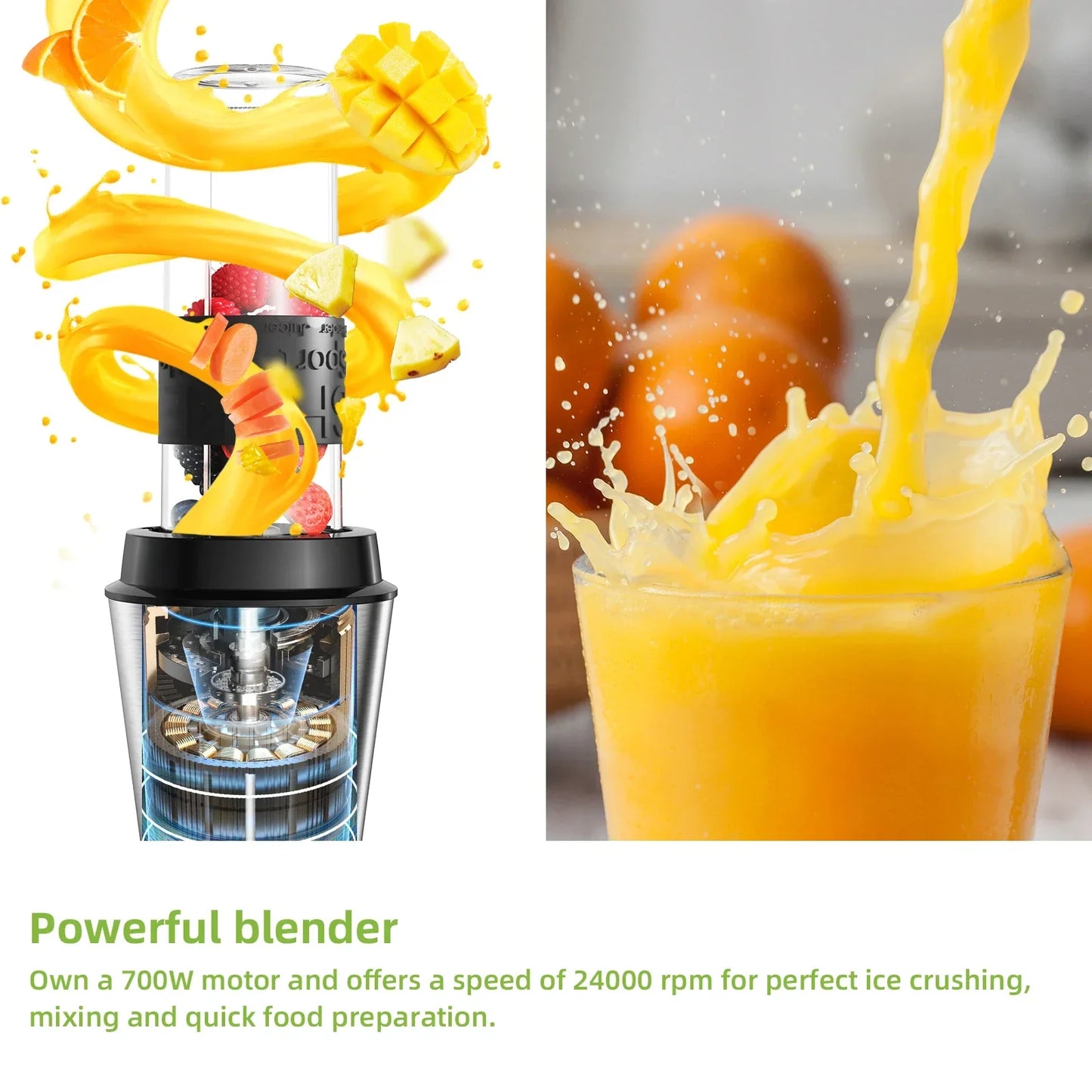 BioloMix 700W 3-in-1 Portable Food Processor, Blender & Dry Grinder Kitchen Appliance Peaceful Pleasures Health and Wellness