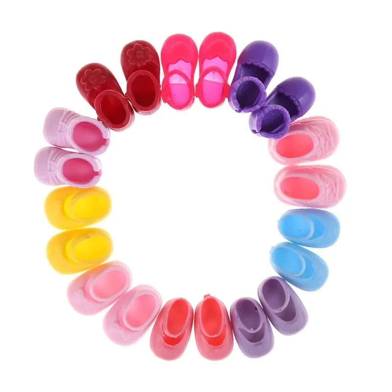5 Pairs Miniature Doll Shoes & Boots – 1/12 Scale Accessories