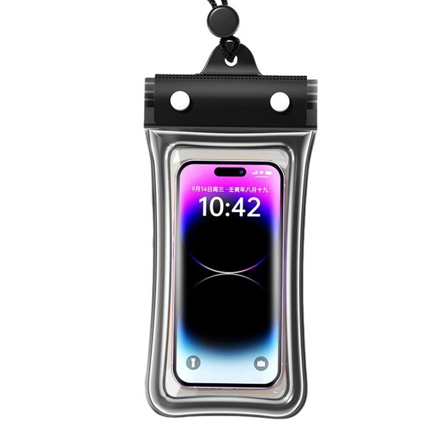 Floating Waterproof Phone Pouch Universal Water Resistant Phone Case Px8 Cellphone Dry Bag Essential For Outdoor Water Sport Peaceful Pleasures Health and Wellness Black Plastic