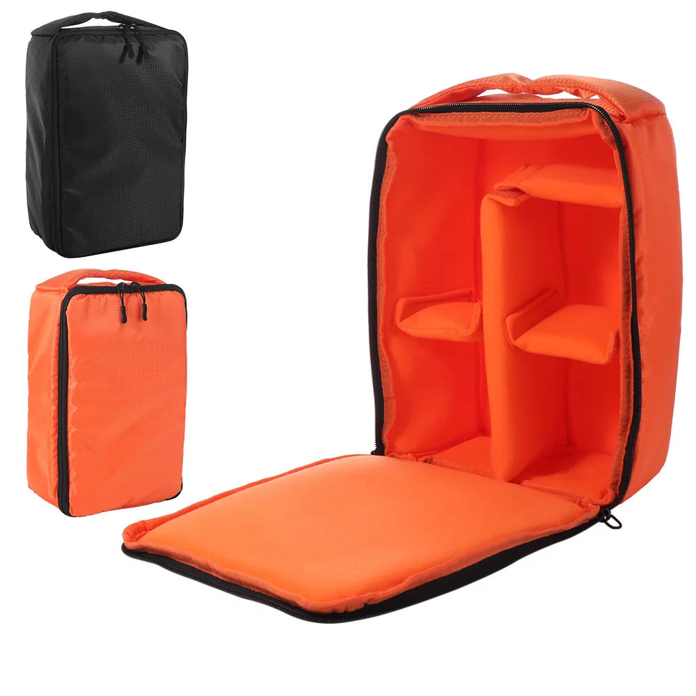 Removable SLR Camera Bag with Handle Detachable Divider Lenses Storage Case Collapsible Foldable Camera Lens Pouch Peaceful Pleasures Health and Wellness