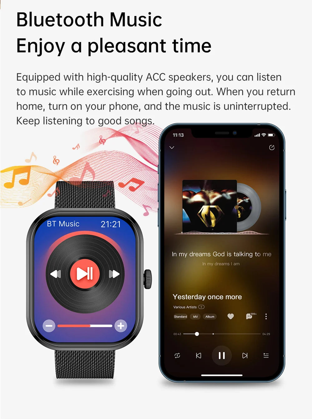 COTAUL G21 Smartwatch – Bluetooth Call, Fitness Tracker, IP67