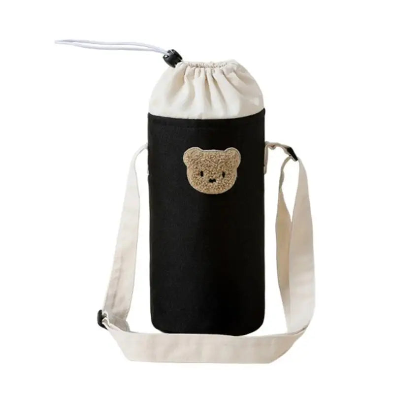 Cute Bear Baby Bottle Bag | Portable Cotton Travel Carry Case