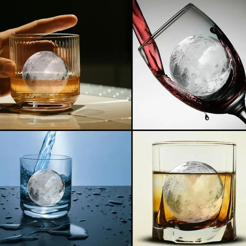 Large Round Silicone Ice Ball Maker – Whiskey & Cocktail Mold