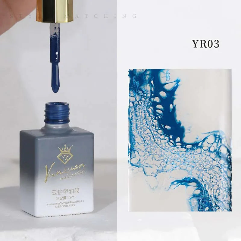 Sea Wave Blooming Gel Nail Polish – Gradient Halo Effect 15ml