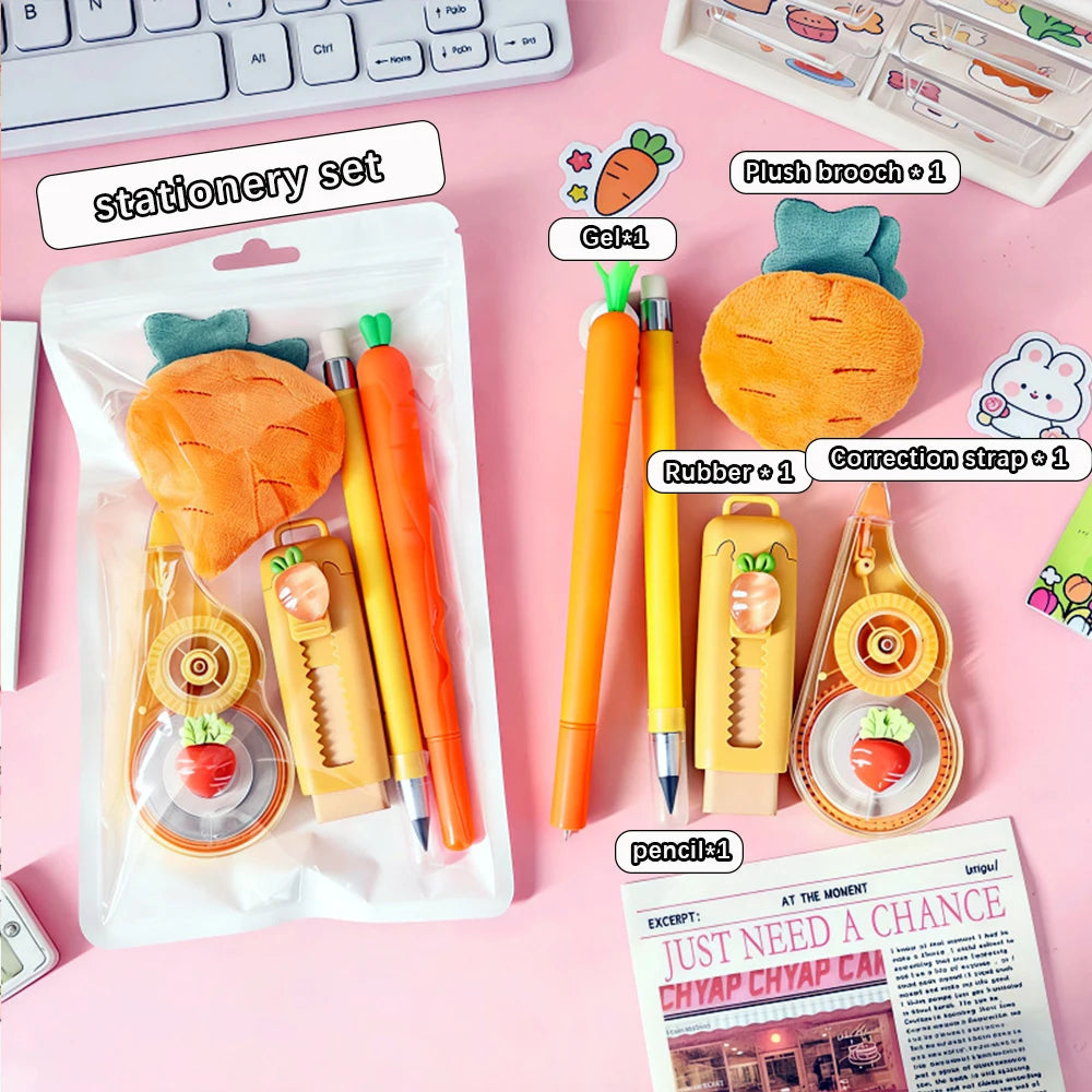 Creative Fruit Stationery 5-piece Innovative Cartoon Learning