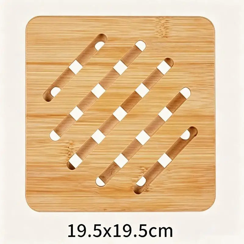 Natural Bamboo Trivet Mat – Heat-Resistant Kitchen Placemat