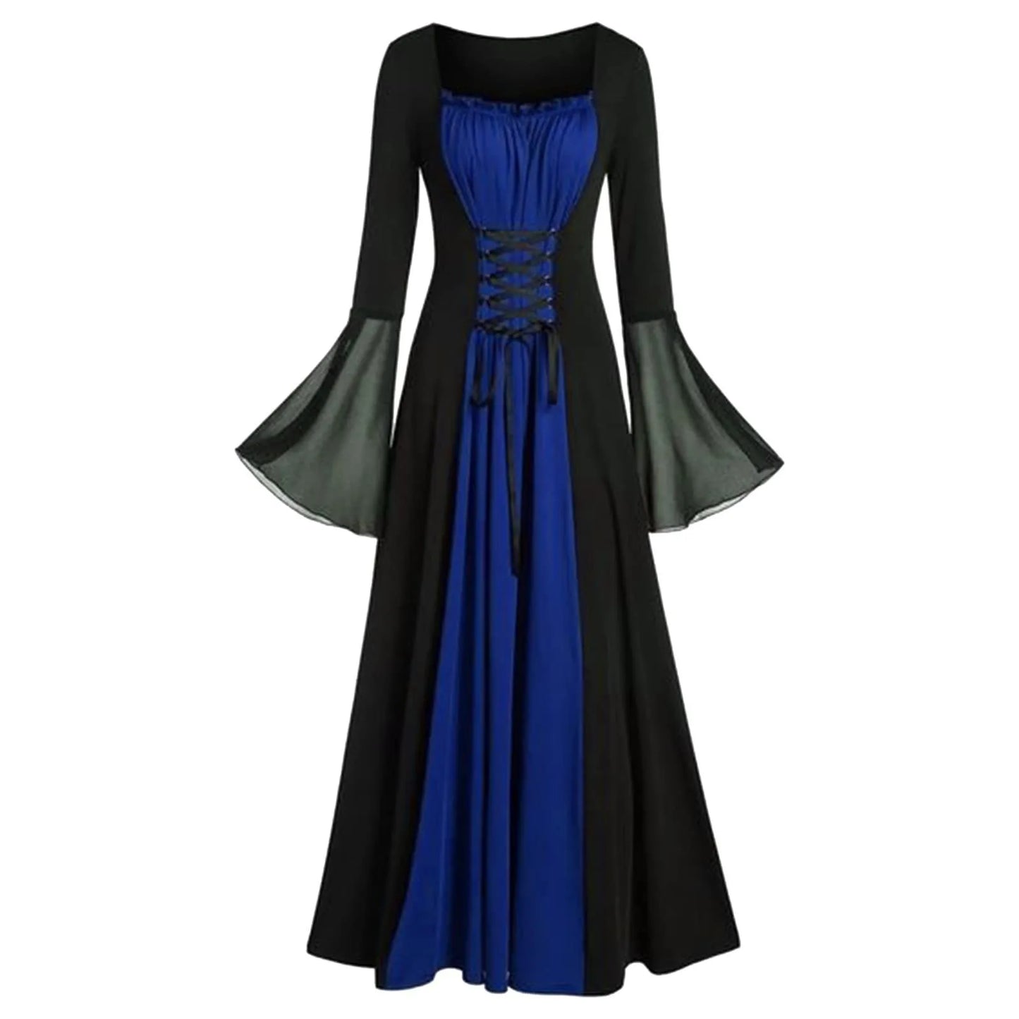 Plus Size Gothic Medieval Hooded Maxi Dress | Halloween Cosplay