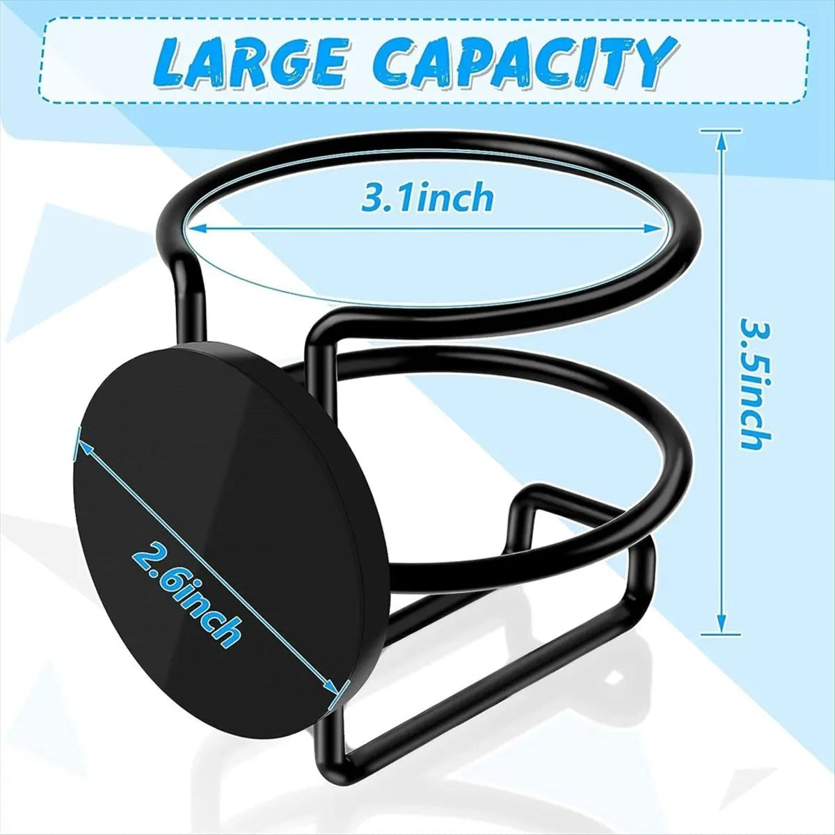 Magnetic Cup Holder for Boat, Car & Fridge | 3.5" Steel Peaceful Pleasures Health and Wellness Default Title