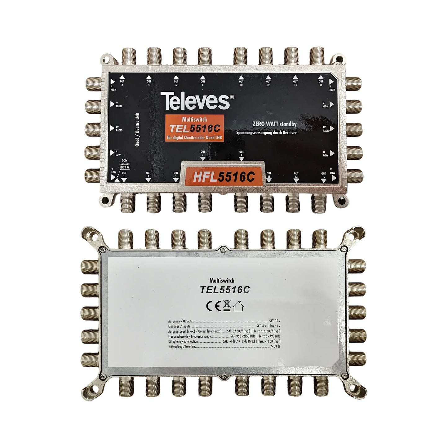 Tuoying HFL5516F 5×5×16 Satellite Multiswitch | 16 Outputs