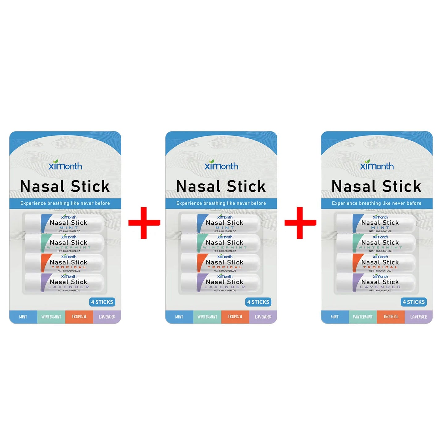 Aromatherapy Nasal Inhaler Sticks 4-Pack | Cooling Essential Oil