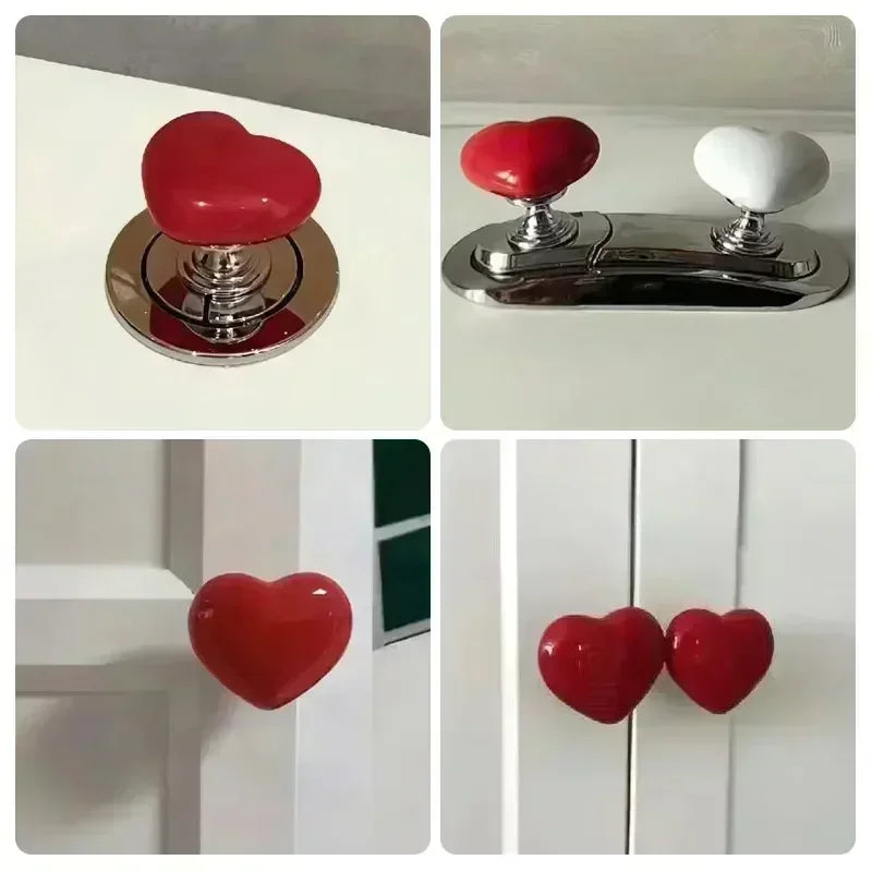 Heart Shape Toilet Flush Button Presser – Nail-Friendly Decor