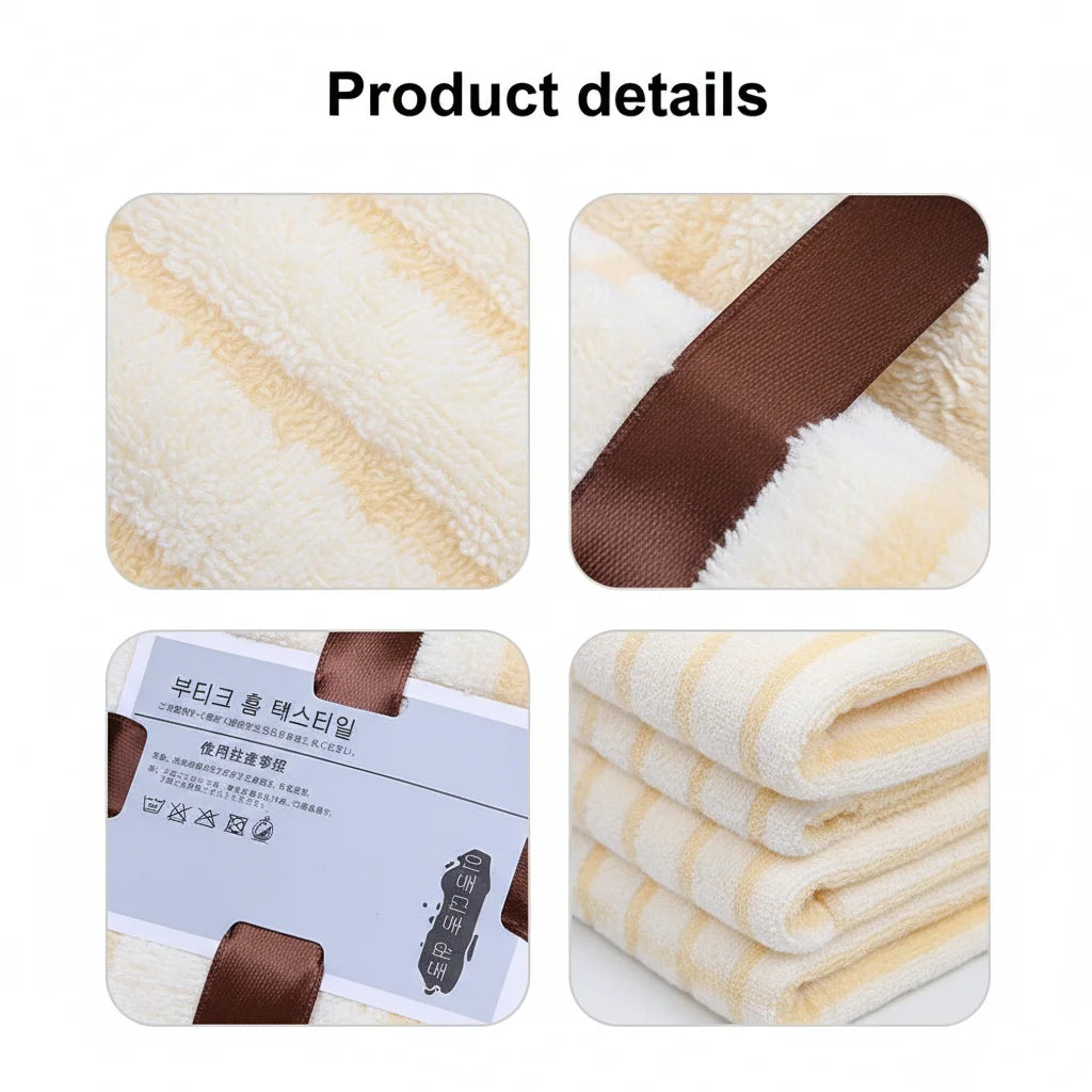 Coral Fleece Bath Towel Set Soft Absorbent Parent Child Two Piece Set Peaceful Pleasures Health and Wellness