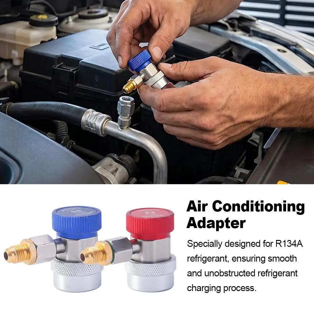 R134A Quick-connect Air Conditioning Refrigerant Charging Adapter, Compatible For Various Auto Air Conditioning Systems Peaceful Pleasures Health and Wellness