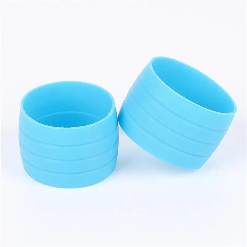 1 Pair Cycling Handlebar Tape Fixing Sleeve Ring Anti-skip Waterproof Plugs Protective Cover Bike Rubber Road Silicone Hand Peaceful Pleasures Health and Wellness Blue