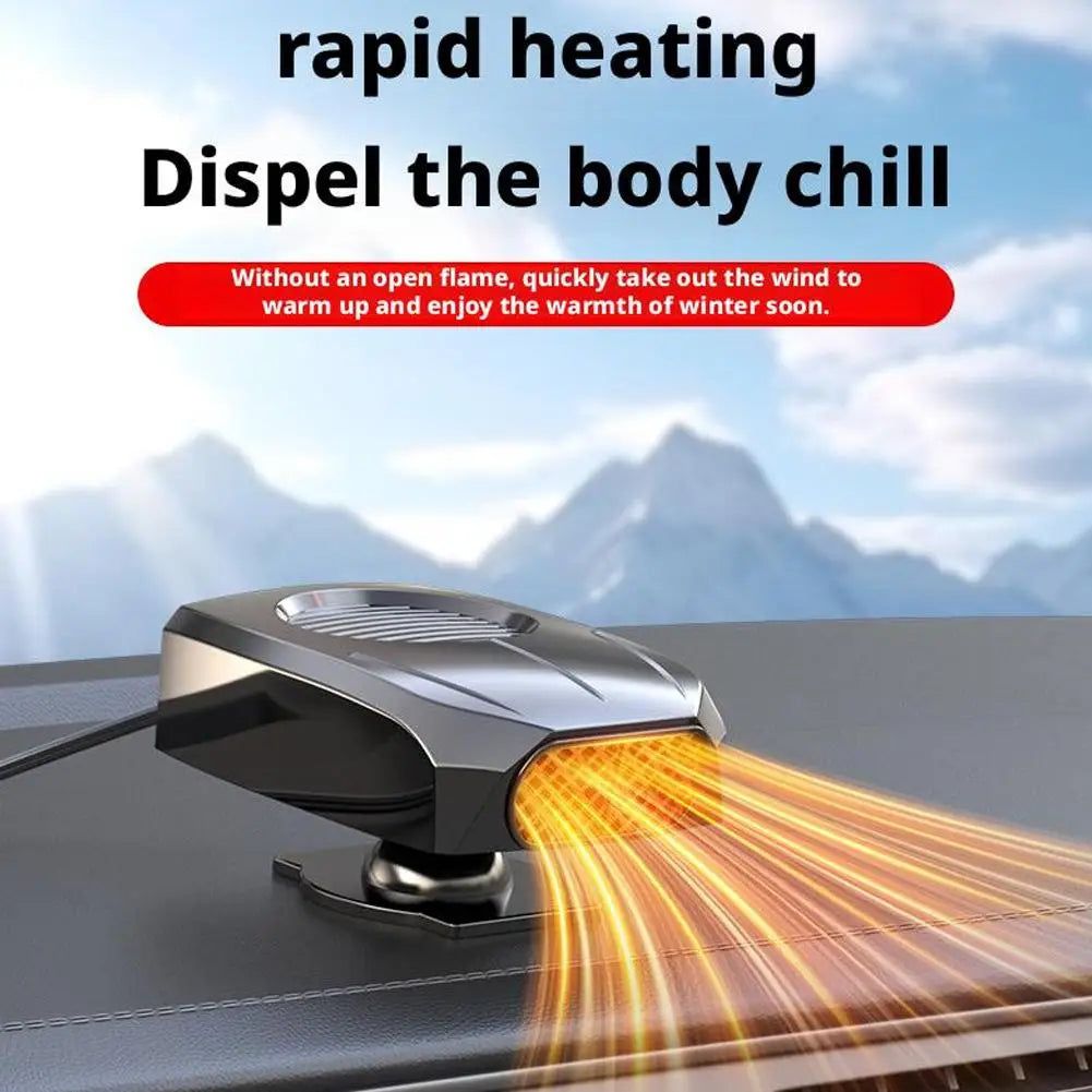 Portable 12V/24V Car Heater Fan | 360° Defroster & Defogger Car Heater Fan Peaceful Pleasures Health and Wellness