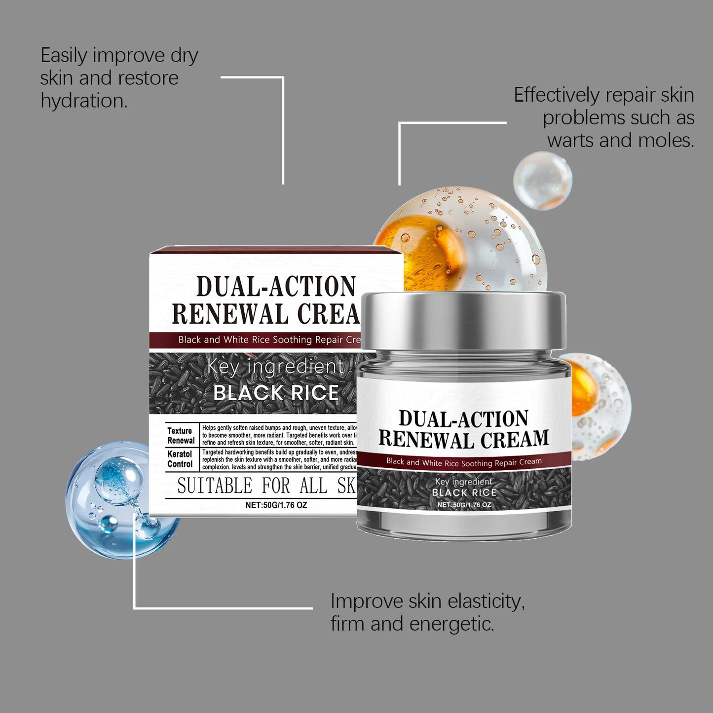 Keratin Erase Black Rice Repair Cream – Anti-Aging & Hydrating