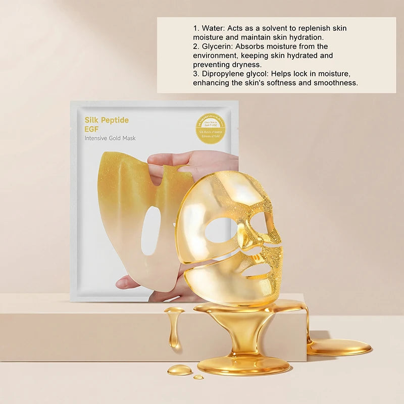Gold Silk Peptide Collagen Overnight Mask – K-Beauty 4pcs