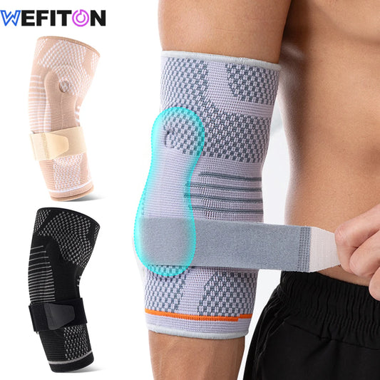Arthritis Elbow Compression Sleeve with Strap - Adjustable Arm Support Brace with Gel Pad for Tendinitis,Golfers,Weightlifting Peaceful Pleasures Health and Wellness
