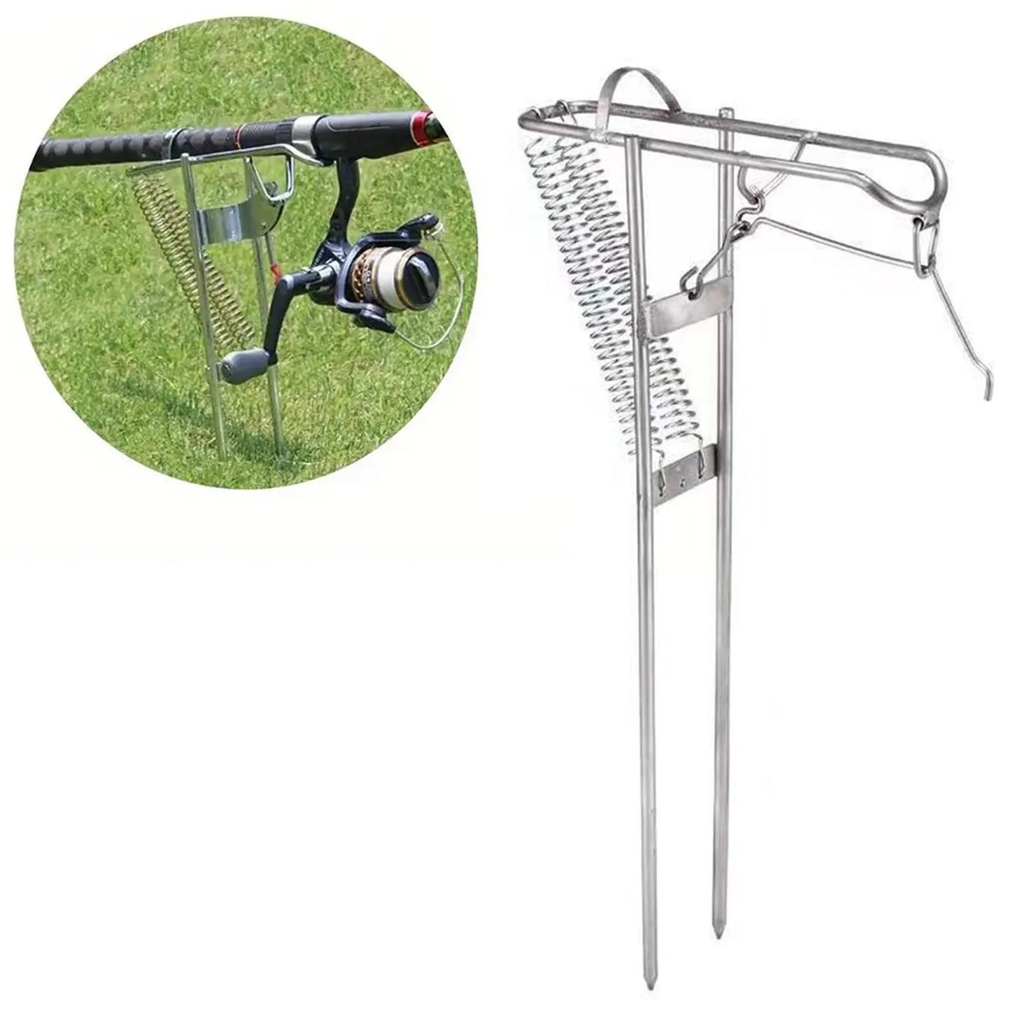 Automatic Spring Fishing Rod Holder Easy to Assemble and Dismantle Rod Holders Suitable for All Types of Fishing Rods Peaceful Pleasures Health and Wellness Automatic Pole Stand