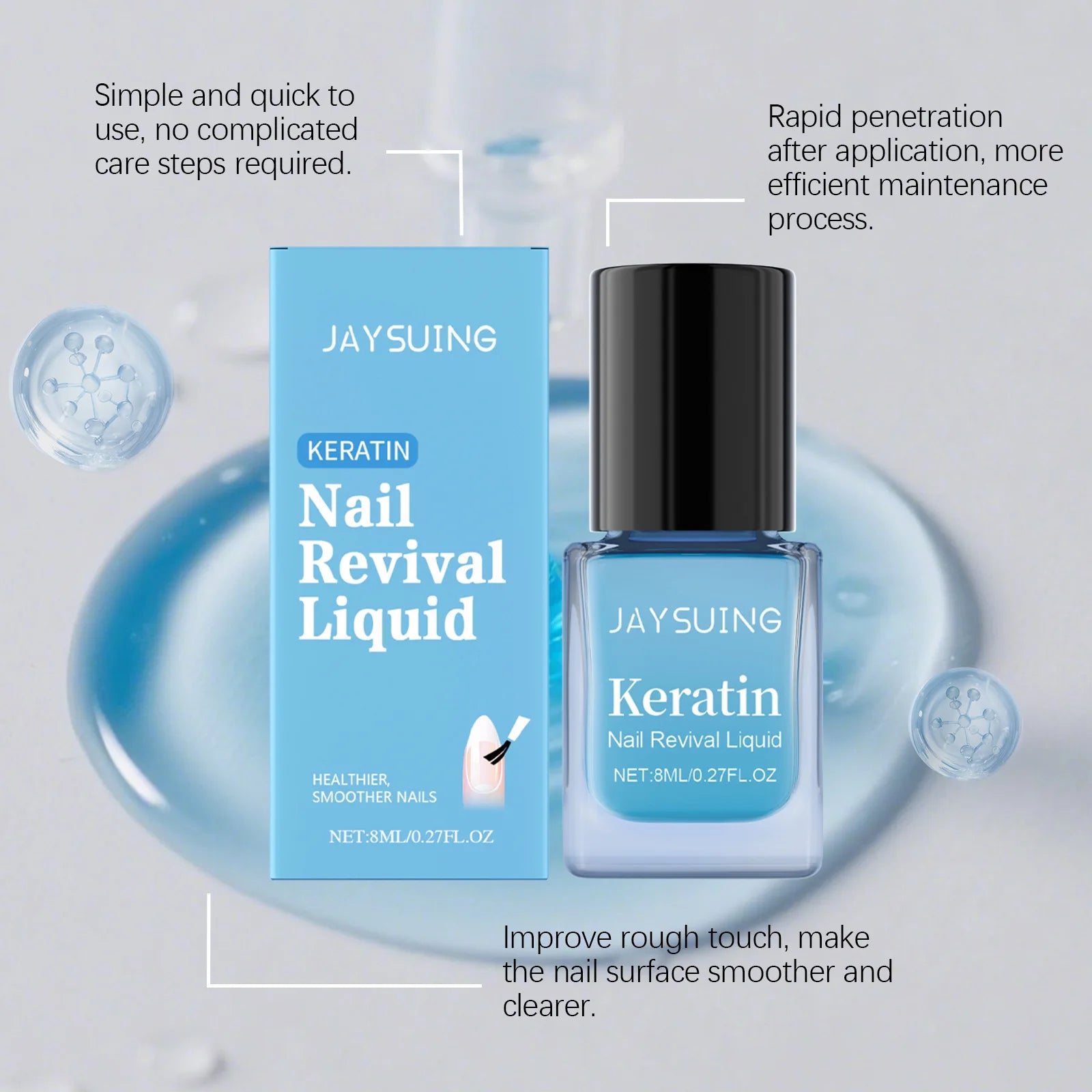 Hyaluronic Acid Nail Strength Oil Deep Nourish Repair Dry Brittle Cuticle Smooth Nail Surface Reduce Crack Mild Nail Cuticle Oil Peaceful Pleasures Health and Wellness