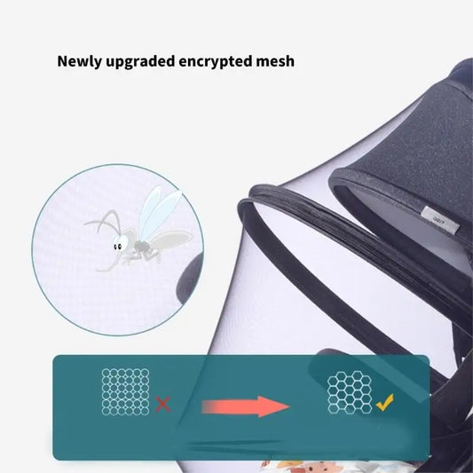 Baby Stroller Fly Net 360° Wrap Insect & Sun Protection Stroller Insect Net Peaceful Pleasures Health and Wellness