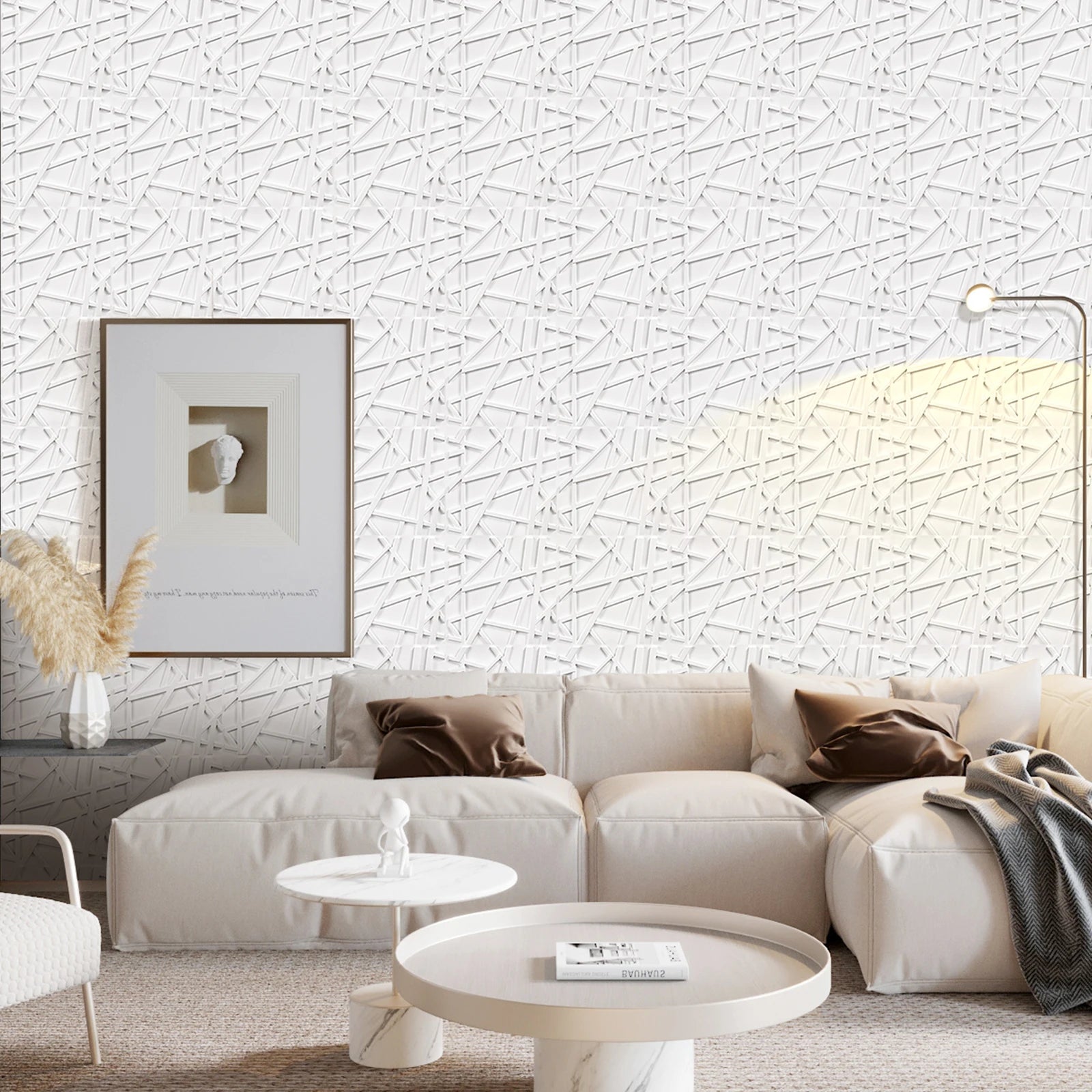 20/30pcs 3D pvc wall panels for indoor wall decoration, for living room hall bedroom hotel office,including tape Peaceful Pleasures Health and Wellness