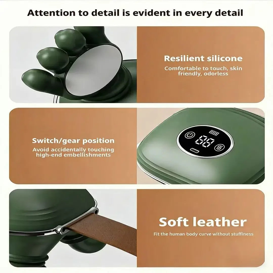 LCD Display Neck Shoulder Massager Simulated Hand Kneading Cervical Spine Massager Relax Trapezius Muscle Full Body Massage Peaceful Pleasures Health and Wellness