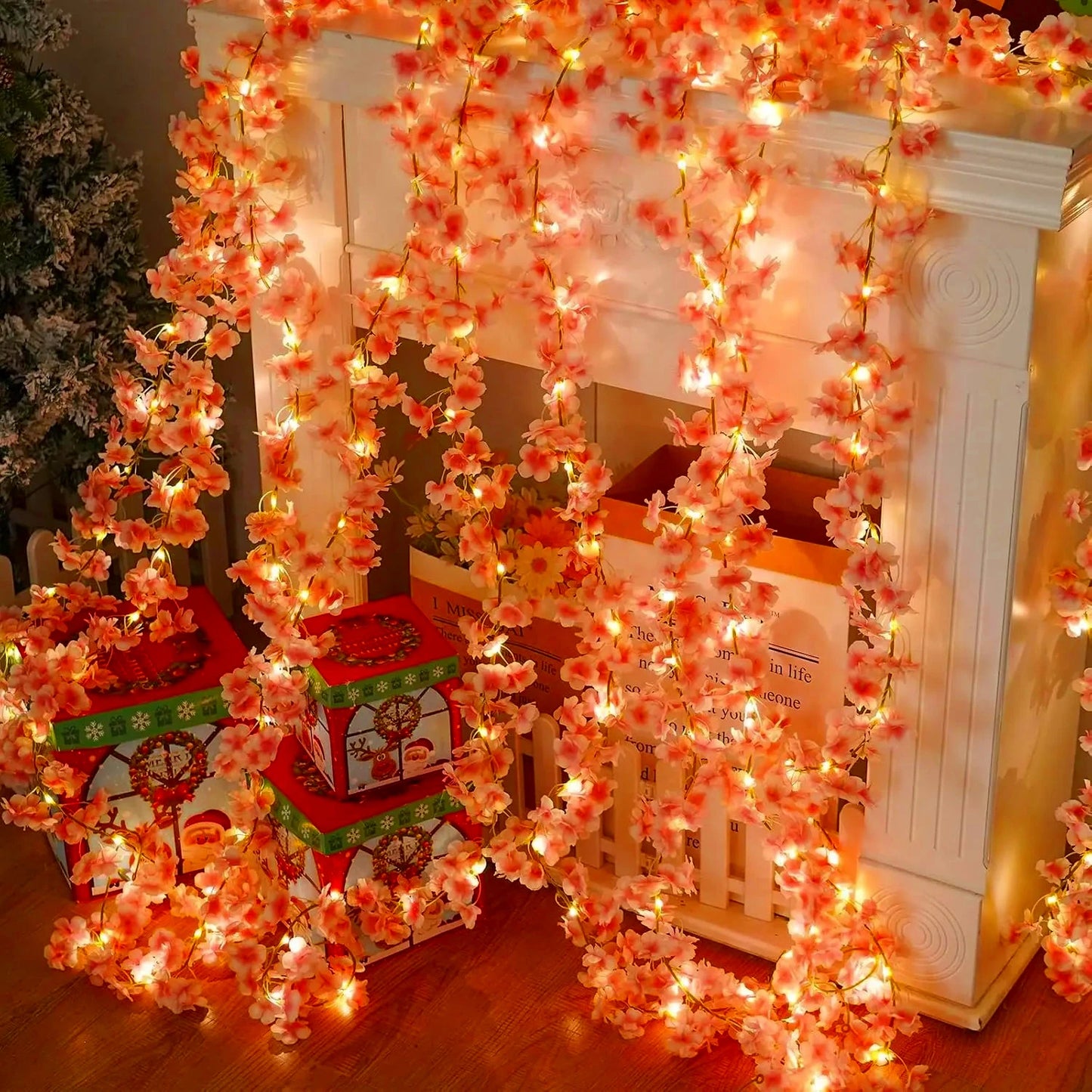 2M Artificial Cherry Blossom Vine Garland | Bedroom & Party Decor