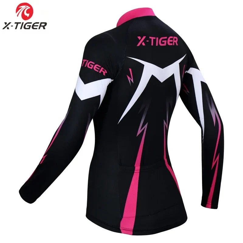 X-TIGER Women's Long Sleeve Cycling Jersey – MTB & Road Bike