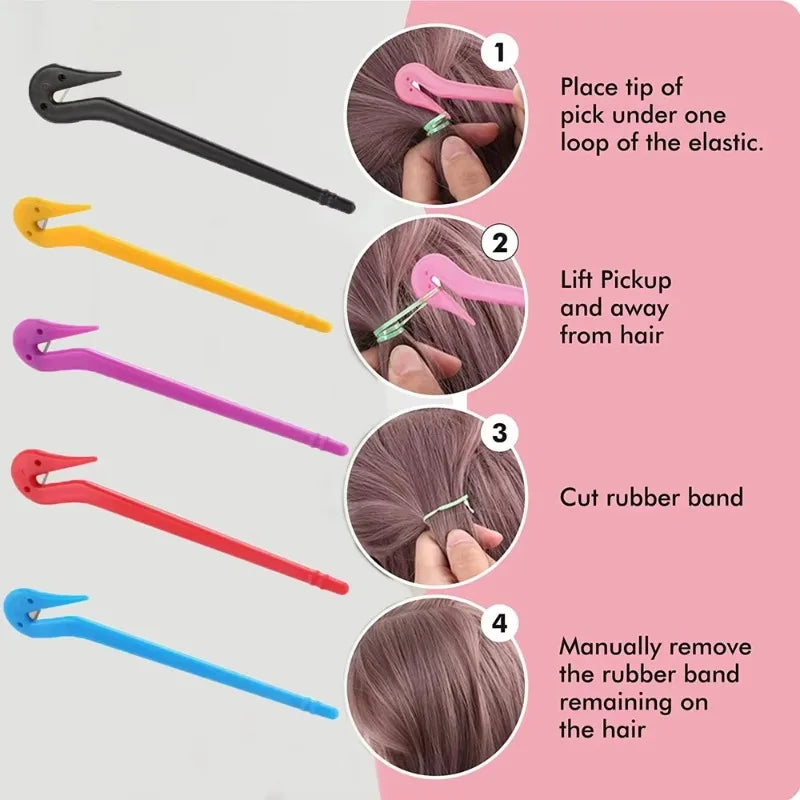 10-Pack Elastic Hair Band Cutter Tool | Ponytail Remover