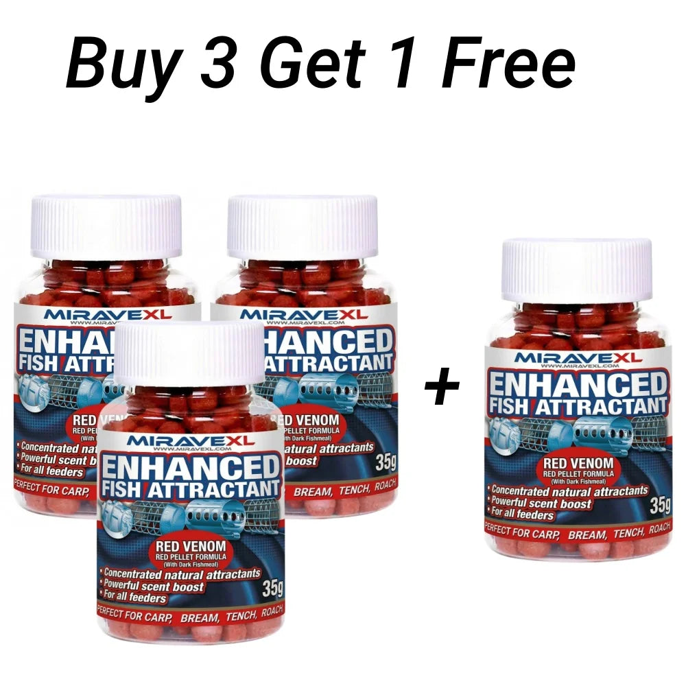 MIRAVAL Enhancer Fish Attractant Red Pellet Bait High Protein Concentrated Scent Carp Bream Roach Feeder Fishing Accessories Peaceful Pleasures Health and Wellness 4PCS