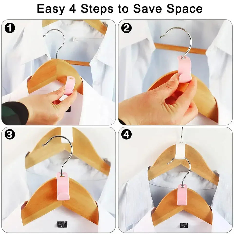 Cascading Hanger Connector Hooks | Space-Saving Closet Organizer