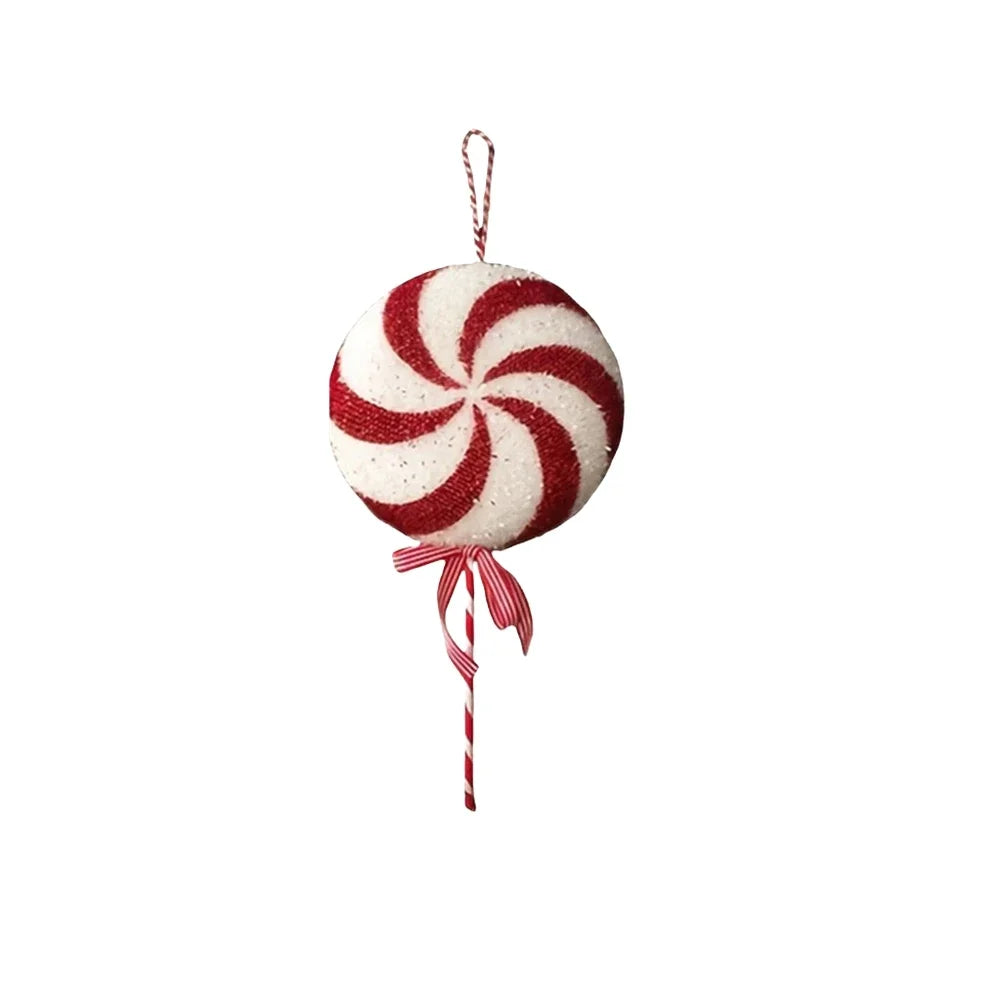 Glitter Lollipop Christmas Ornament | Sparkly Swirl Tree Decor