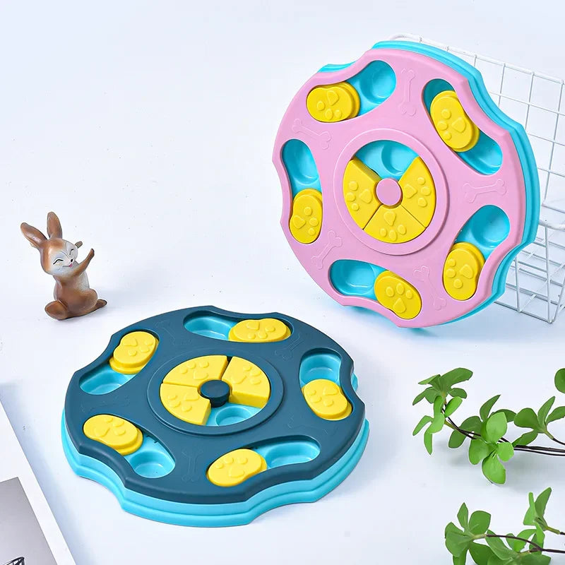 Dog Puzzle Toys Slow Feeder Interactive Increase Puppy IQ Food Dispenser Slowly Eating NonSlip Bowl Pet Cat Dogs Training Game Peaceful Pleasures Health and Wellness