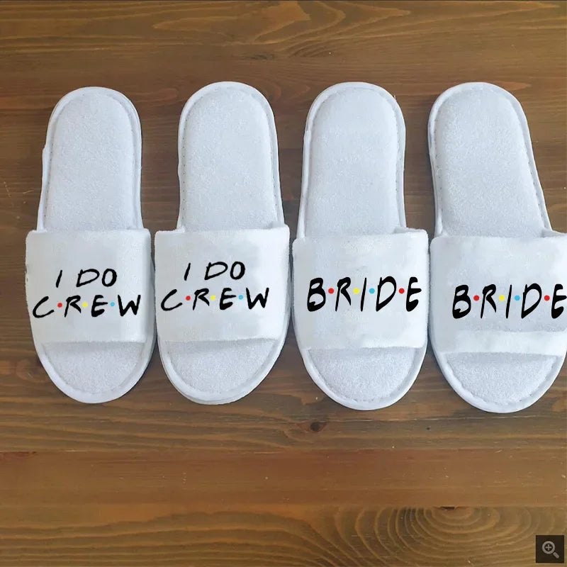 Bride to Be Slippers | Friends Themed Bachelorette Bridal Gift Novelty Bridal Slippers Peaceful Pleasures Health and Wellness