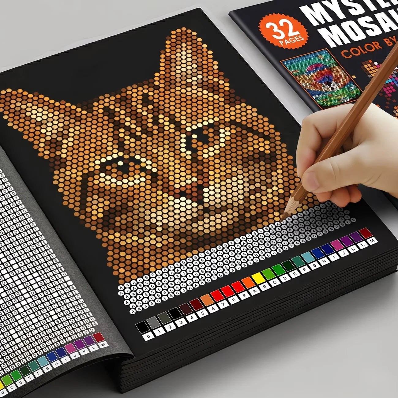 Mystery Mosaics Number Coloring Book 32 Pages Pixel Art Activity
