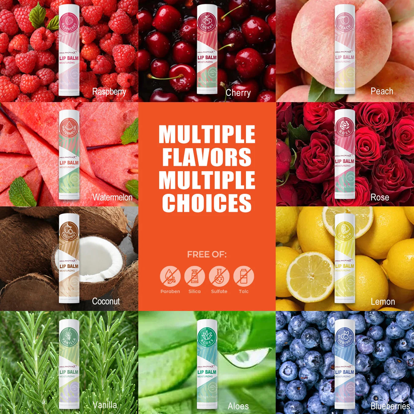 10PCS/box lipstick set, nourishes dry lips, moisturizes smooth and strengthens lip color, the best choice for hypoallergenic hol Peaceful Pleasures Health and Wellness