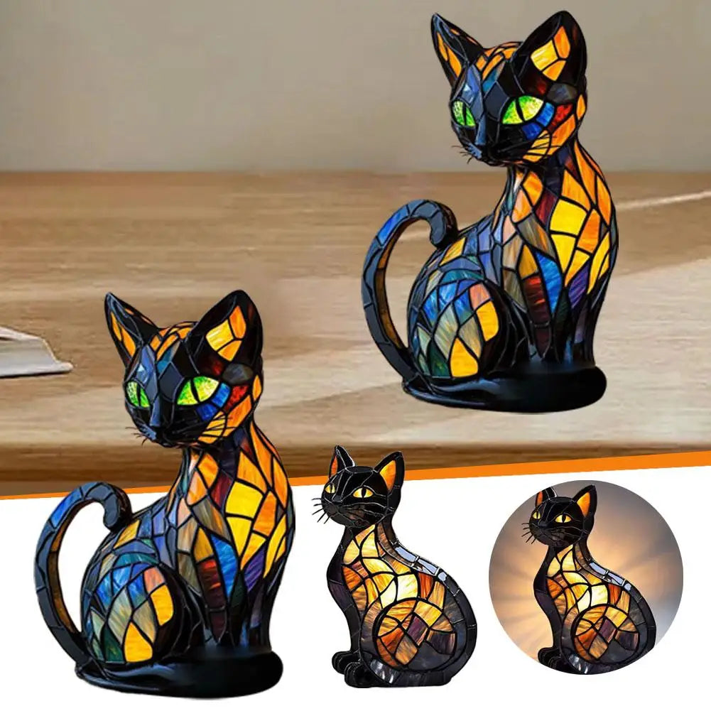 Fantasy Exotic Cat-Shaped LED Light - Colorful Home Decorative Lights Creative Animal Night Light Living Room Bedroom Ambience Peaceful Pleasures Health and Wellness