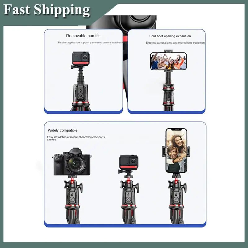 -MEOF Selfie Stick Phone Tripod Stand, Extendable Flexible Octopus Tripod For Smartphone And Camera With Wireless Remote Durable Peaceful Pleasures Health and Wellness NONE