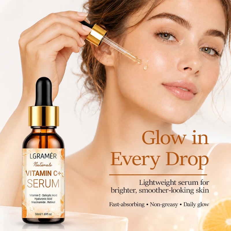 Vitamin C Retinol Facial Serum, Hyaluronic Acid Hydrating Essence, Brighten Dull Skin, Even Complexion, Anti Aging Firming Skin Peaceful Pleasures Health and Wellness