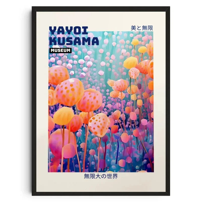 Yayoi Kusama Style Abstract Canvas Poster | Frameless Wall Art