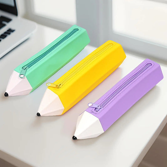 Bview Art Cartoon Soft Silicone Pencil Shaped Case Novelty Holder Peaceful Pleasures Health and Wellness