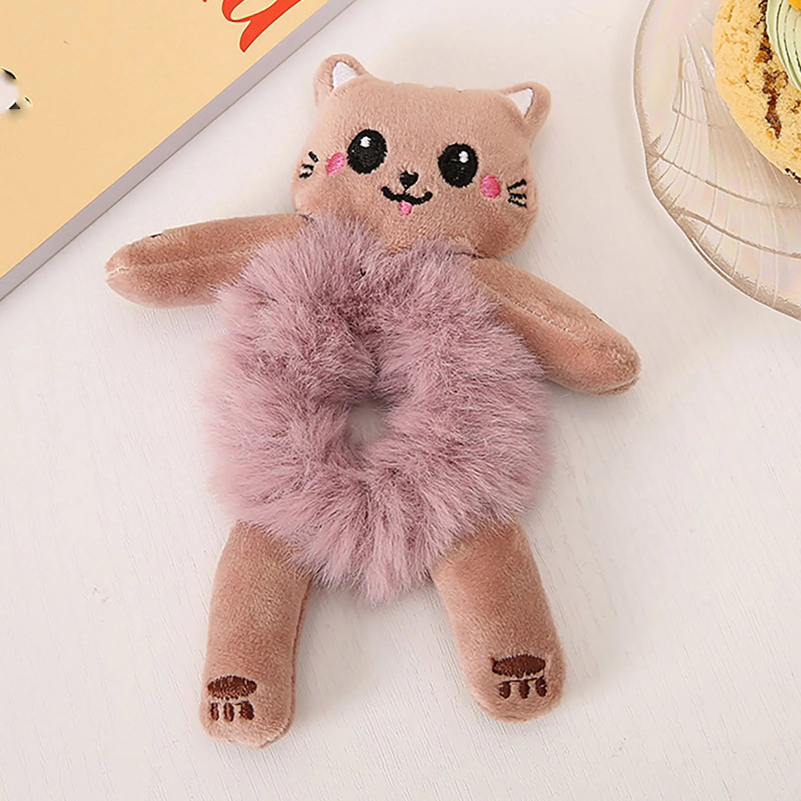 2023 Women's Fashion Plush Hair Tie Cute 3D Cartoon Tie Hair Headrope Horsetail Pouch Peaceful Pleasures Health and Wellness