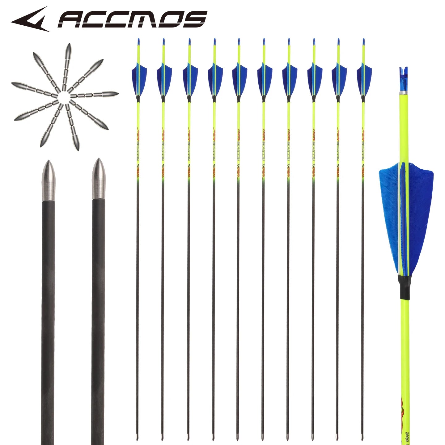 12 Archery id4 2 Pure Carbon Arrow Spine 300-1000 Recurve Bow