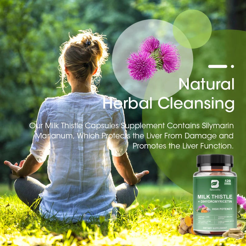 Milk Thistle Capsules – Liver Health & Antioxidant Support Herbal Supplement Peaceful Pleasures Health and Wellness