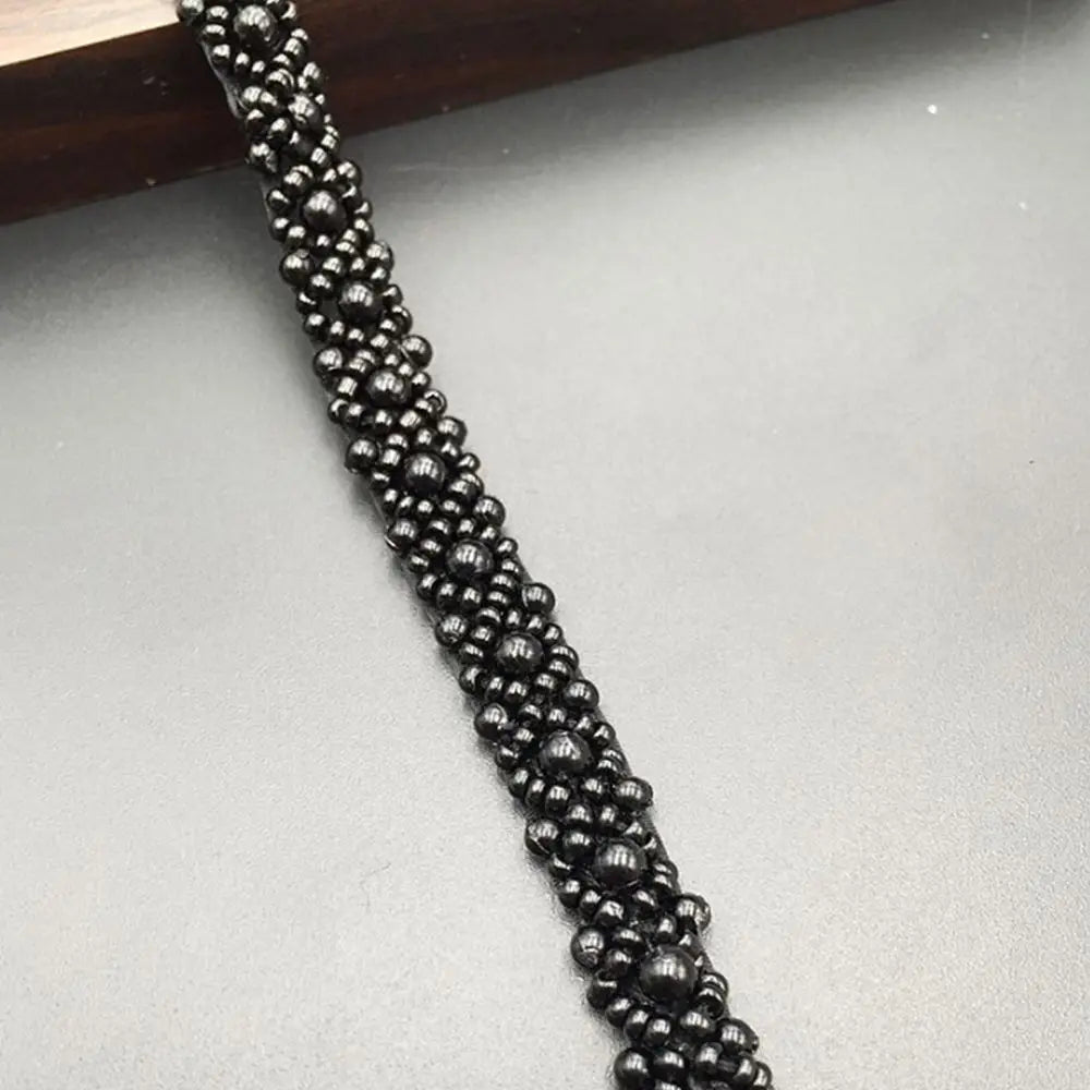 Beaded Pearl Lace Trim Ribbon for Bridal Wedding Dress Sewing