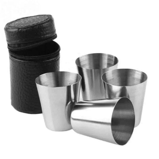 Cup Mug Mini Drinkware Glass Tiki Outdoor Travel Gifts Personalized Cups Kitchen Practical Steel Dining. Whiskey Pcs/set 4 Bar Peaceful Pleasures Health and Wellness