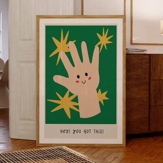 "Hey, You Got This" Motivational Canvas Wall Art Print Motivational Canvas Print Peaceful Pleasures Health and Wellness